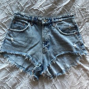 Zara high waisted jean shorts